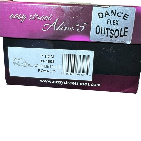 Easy Street Alive 5 Royalty Wedge Sandals 7.5M - Picture 9 of 9